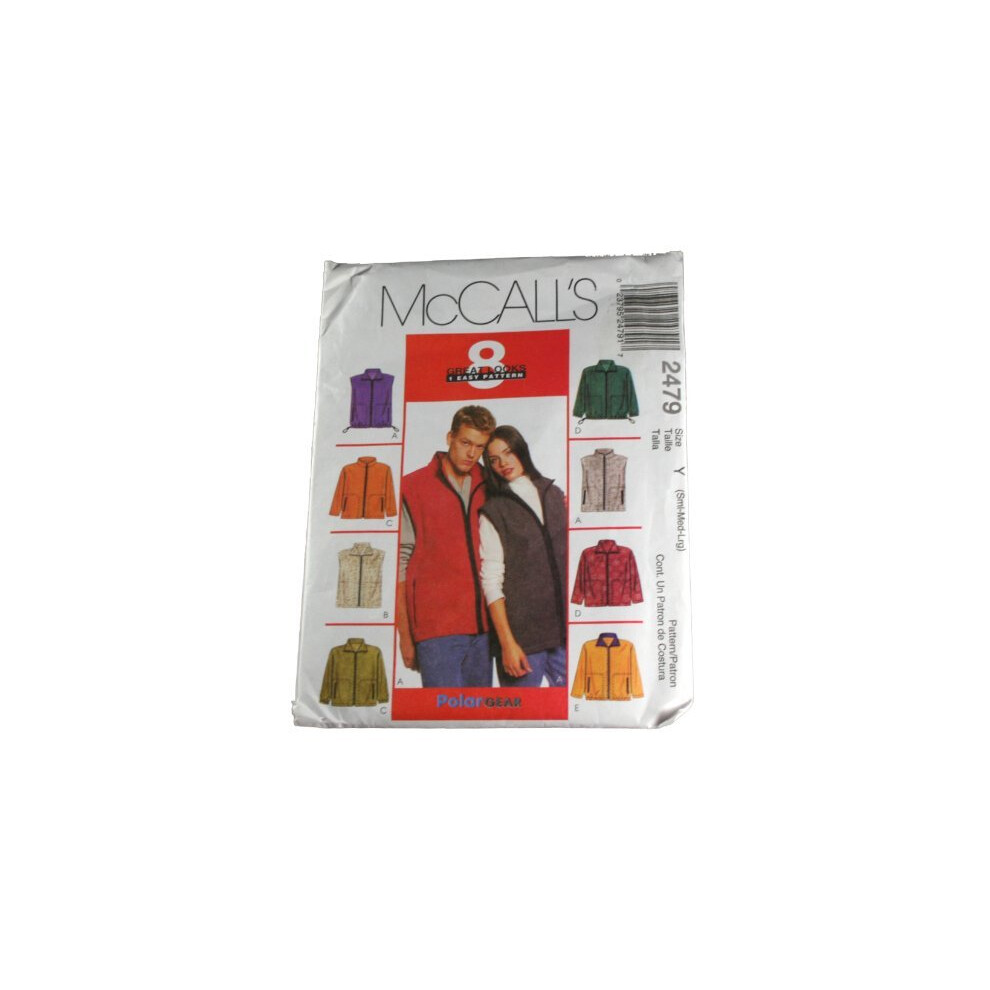 Patron McCall's 2479 ~ Veste ou gilet non doublé pour femme et homme