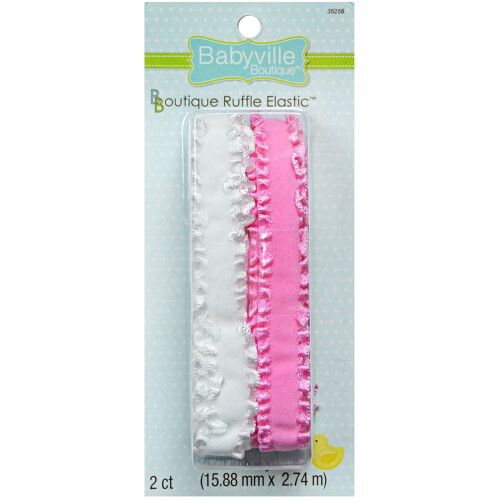 Babyville Boutique 35258 Ελαστική Ραφή, Ροζ/Λευκό