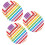Unique Rainbow Party Round Dessert Paper Plates  7""  Multicolor 3