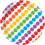 Unique Rainbow Party Round Dessert Paper Plates  7""  Multicolor 1