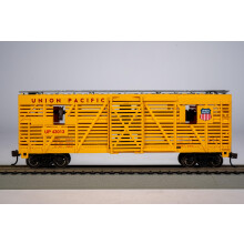 BACHMANN 40 'Carro de estoque animado - Union Pacific With Horses - Ho Scale