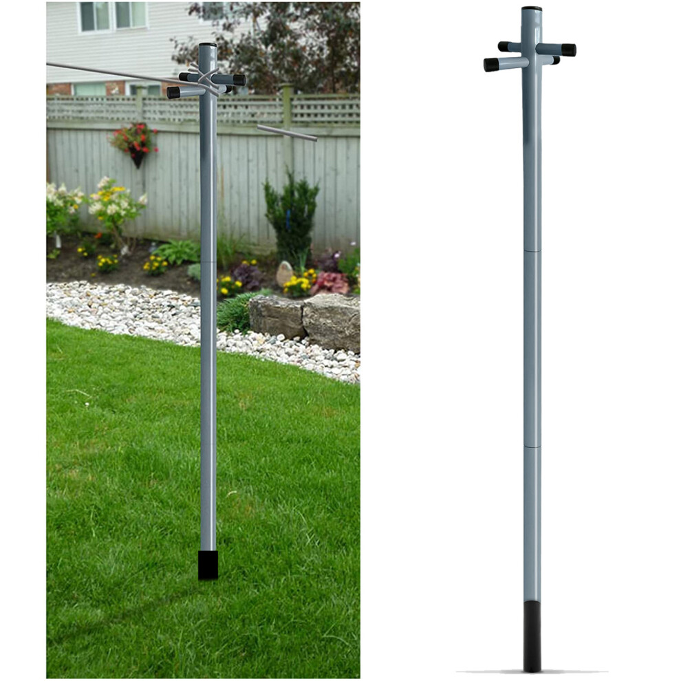 Large Metal Washing Line 2.4m Post Support Pole