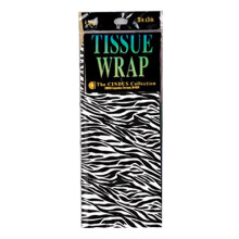 Cindus 4 Count Zebra Print Tissue 20 """" X 20 """" Multicolor