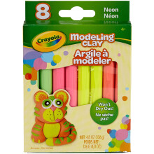 Crayola Plastilina, Colores Neón, Regalo para Niños, 0.6 oz (CC040037)