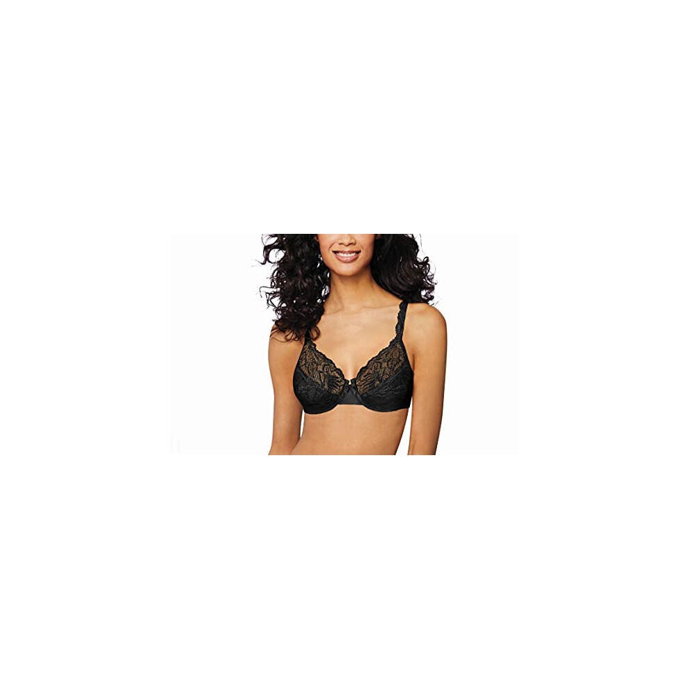 Soutien-gorge à armatures sans mousse Lace Desire Df6543 pour femmes de Bali, noir, 36DD, US