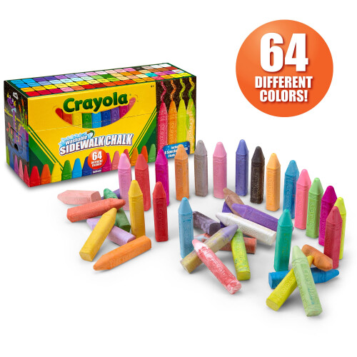 Crayola Crayola Washable Sidewalk Chalk - Ultimate 64 Pack 2