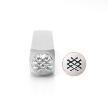 ImpressArt  Kreuzschraffur-Textur-Design-Stempel, 6 mm