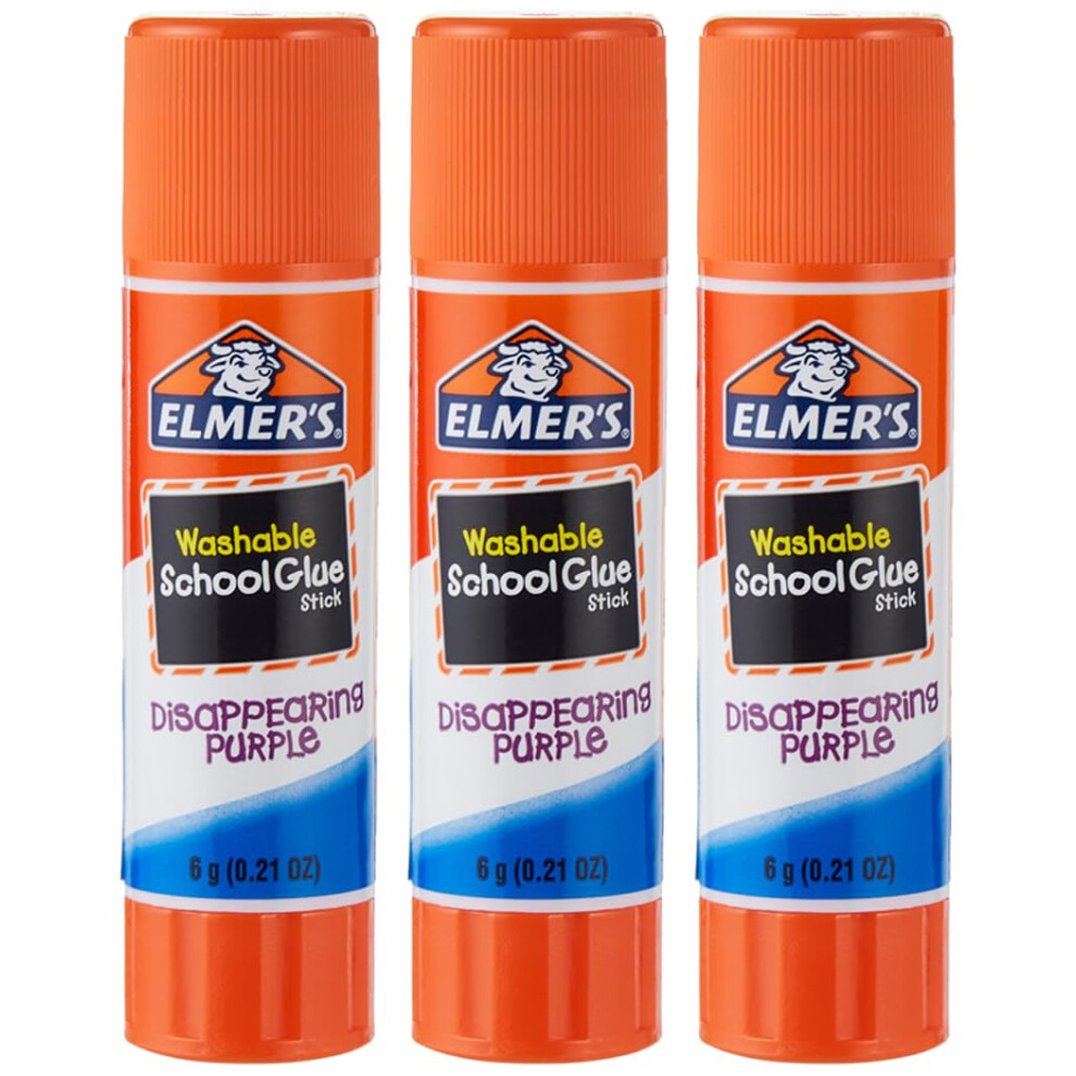 Elmer's E520 .21 Oz Washable School Glue Sticks 3 Count