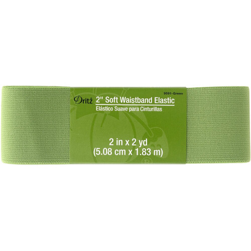 Dritz 2"""" Yards dlouh zelen mekk elastick pas