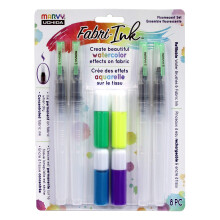 Uchida Water Brush Fabric Fabric Marker de cerneala Fluorescent 6 pachet