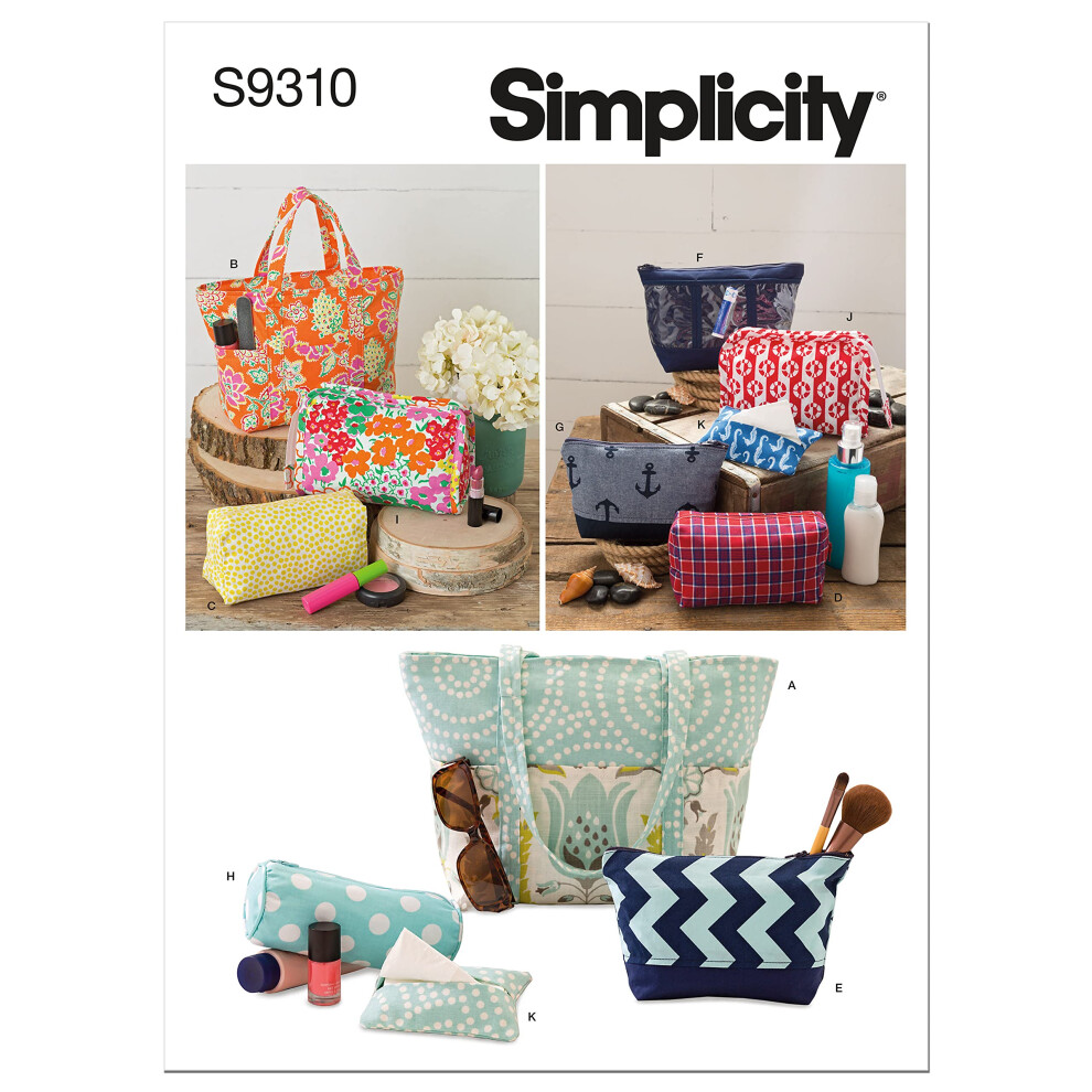 Simplicity Assorted Cosmetic Tote Bag Packet Code 9310 Naaipatroon
