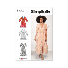 Sada icch vzoru atu Simplicity Misses s vstrihem do V Kd S9702 Velikosti 8-10-12-14-16 Vcebarevn