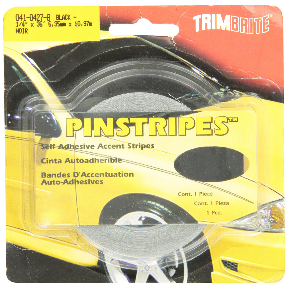 Trimbrite T1214 Trim Stripe 1/4 Pin Black-image