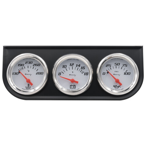 Equus 5200 2 """" Triple Gauge Kit White