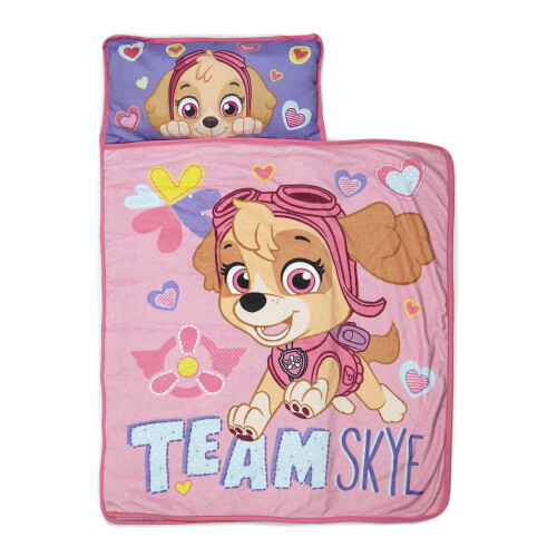 Paw Patrol Σετ Μάτ Nap Paw Patrol Team Skye για Μικρούς - Περιλαμβάνει Μαξιλάρι και Πλεκτή Κουβέρτα