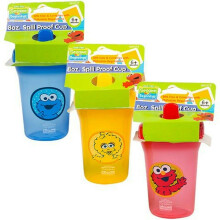 Sezamov    ulica Sezamov    zaciatky 225 ml poh   re odoln    voci rozliatiu - Velk    vt   k Cookie Monster a Elmo (balenie 3 ks) viacfarebn