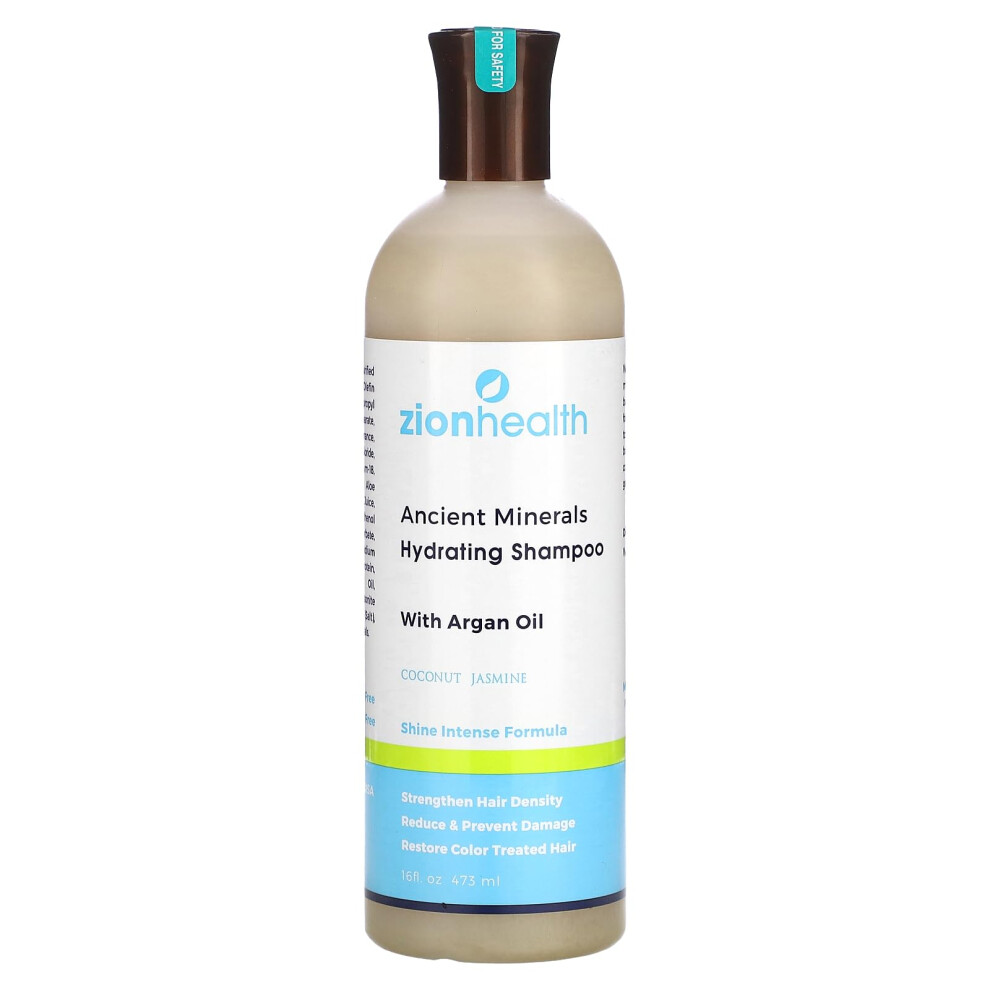 Adama Minerals Zion Health Adama Hydrating Shampoo With Argan Oil Coconut Jasmine 16Oz