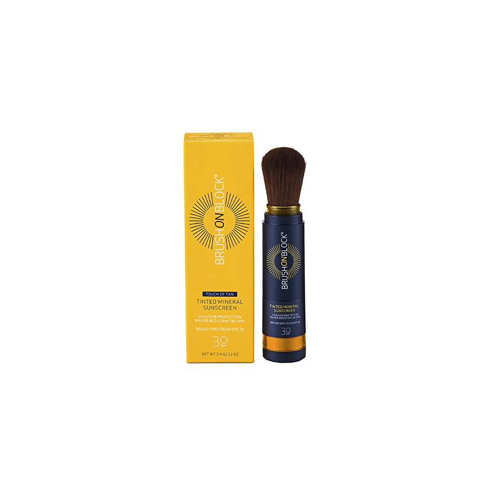 Brush On Block Mineral Sunscreen Powder  Refillable Broad-Spectrum SPF