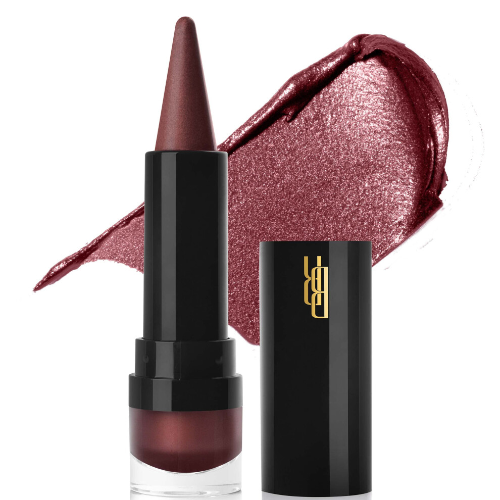 Resplandor Black,Red Black Radiance Metalicious Metallic Lipstick Lip Sculptor Lava Chrome (Burgundy)