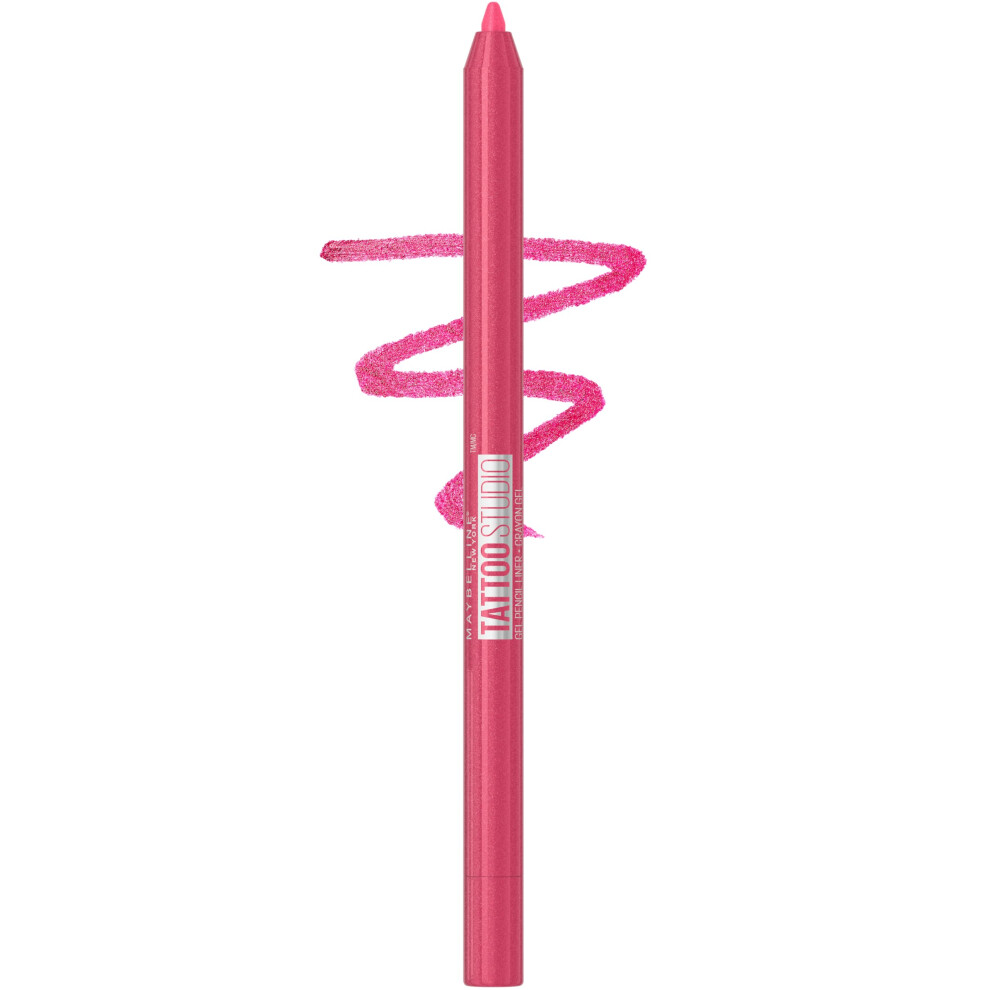 MAYBELLINE Tattoo Studio Sharpenable Eyeliner Pencil  36 Hour Wear  Waterproof  Punchy Pink  1 Count
