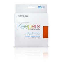 Memorex CD/DVD-keepere (25-pakker plastmuffer)