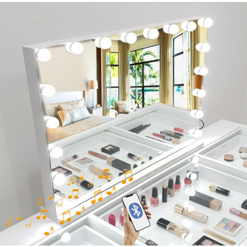 7seas® 80x62cm XXLARGE Premiere Pro Plus Hollywood Mirror