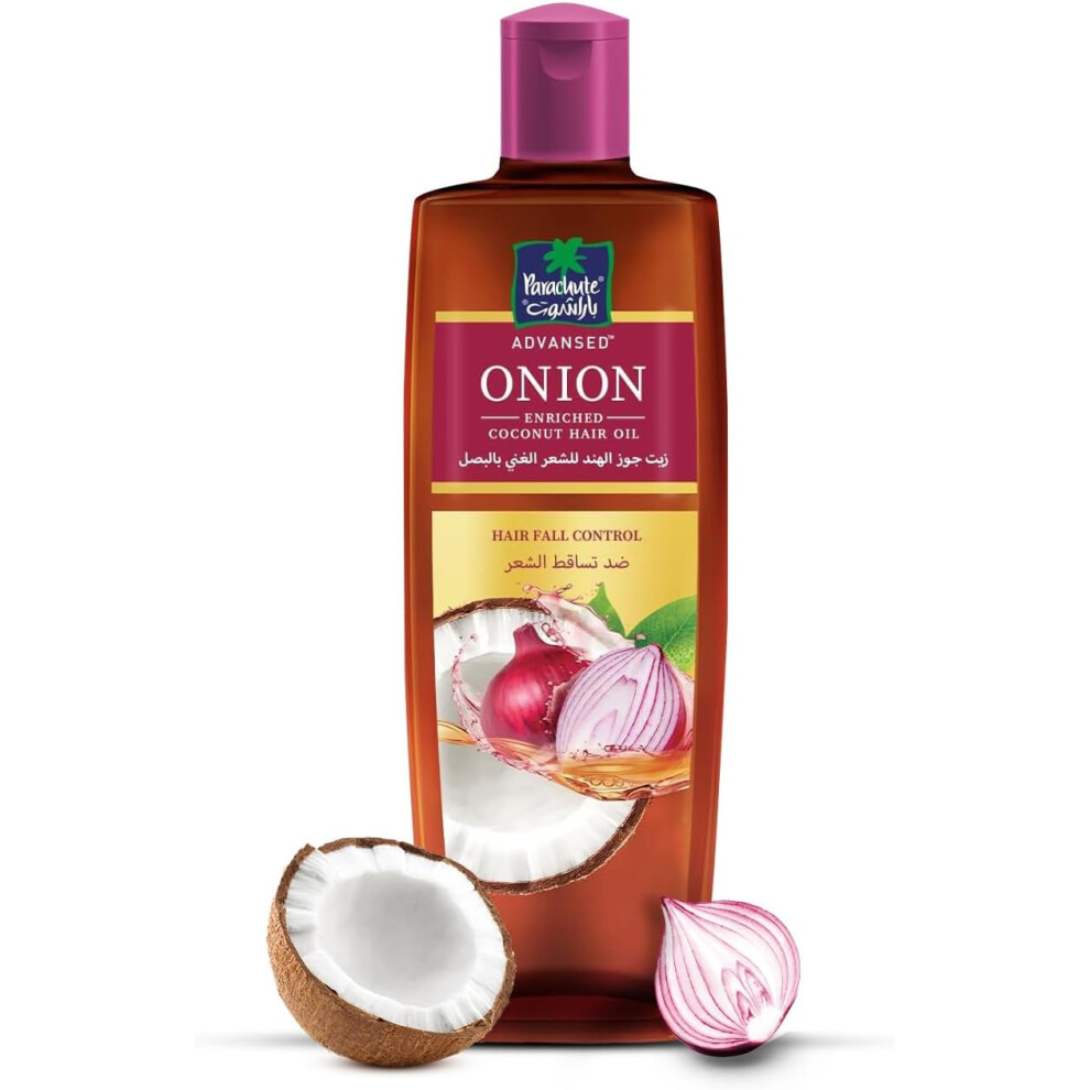 Parachute Advansed Onion Oil with Coconut Hair Oil 300mL | Controls Hairfall & Promotes Hair Growth | Strengthening & Nourishing Formula