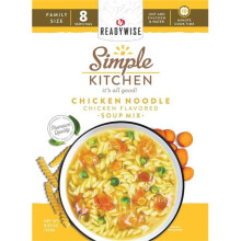 ReadyWise RWSK05-062 10.9 x 5.6 x 8.6 in. Simple Kitchen Chicken Noodle Soup 8 Servings per Pouch - 6 per Case