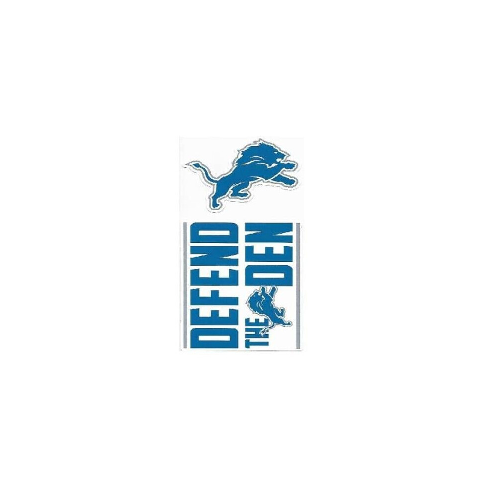 212 Main Dss2401 3.5 In. Detroit Lions Double Up Die Cut Vinyl Stickers 767345479884