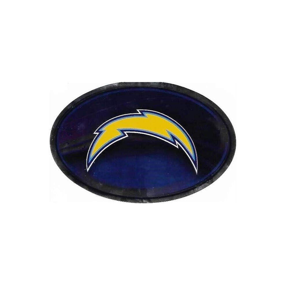212 Main Ovm3401 6 X 4 In. Los Angeles Chargers Chrome Die Cut Oval Decal 767345582904