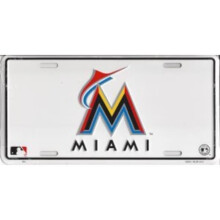212 Main 663 6 x 12 in. Miami Marlins License Plate