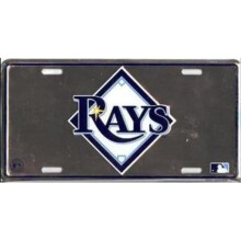 212 Main SUP50059 6 x 12 in. Tampa Bay Rays Anodized License Plate