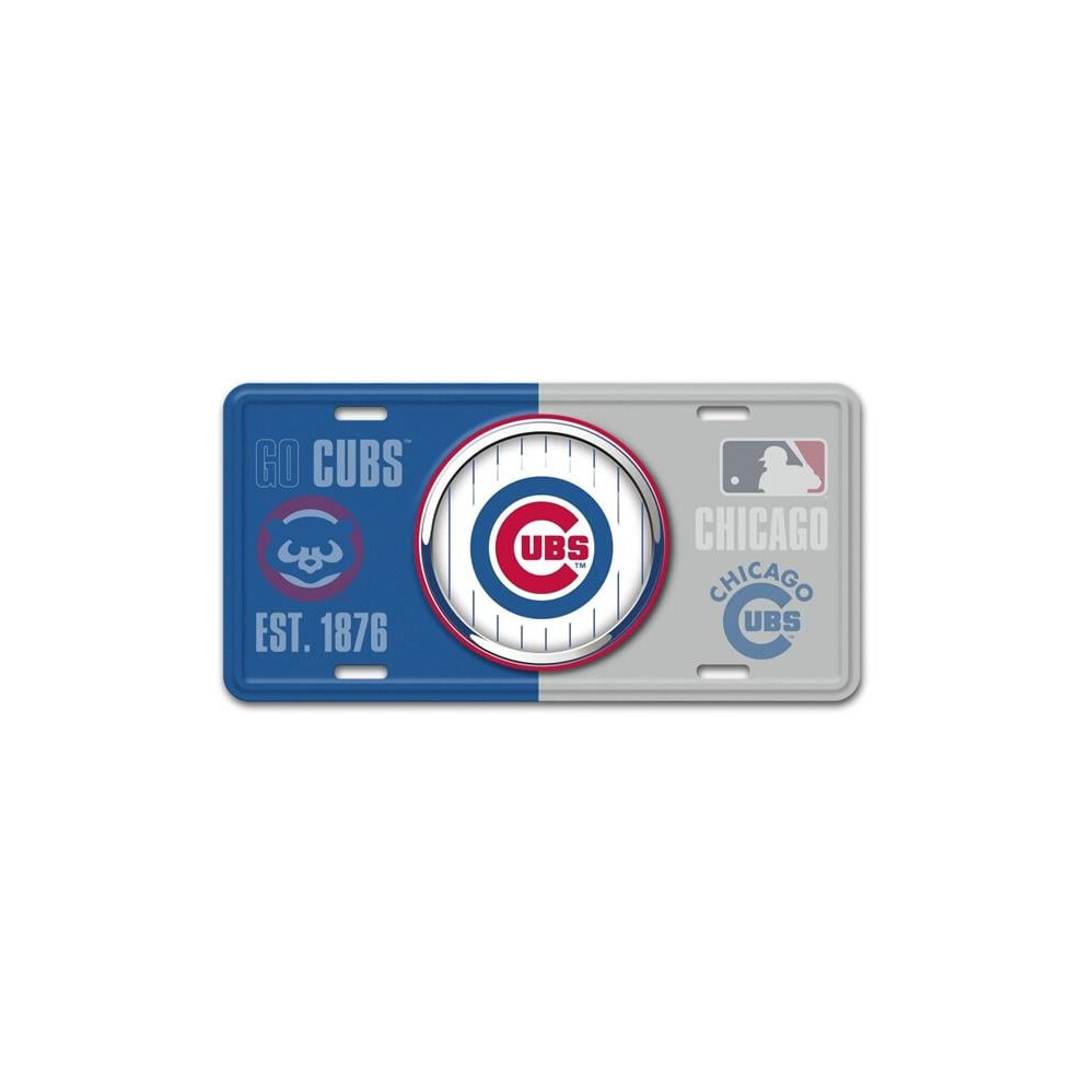 212 Main Sls43221 6 X 12 In. Chicago Cubs Metal License Plate 840391221864