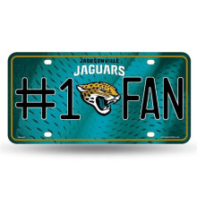 212 Main MTF-0902 6 x 12 in. Jacksonville Jaguars No.1 Fan License Plate