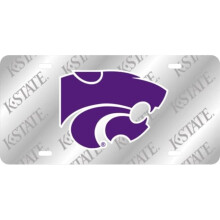 212 Main 139396 6 x 12 in. Kansas State Wildcats K-State Laser License Plate