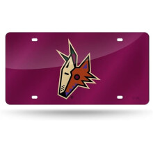 212 Main LZC6802 6 x 12 in. Phoenix Coyotes Red Laser License Plate
