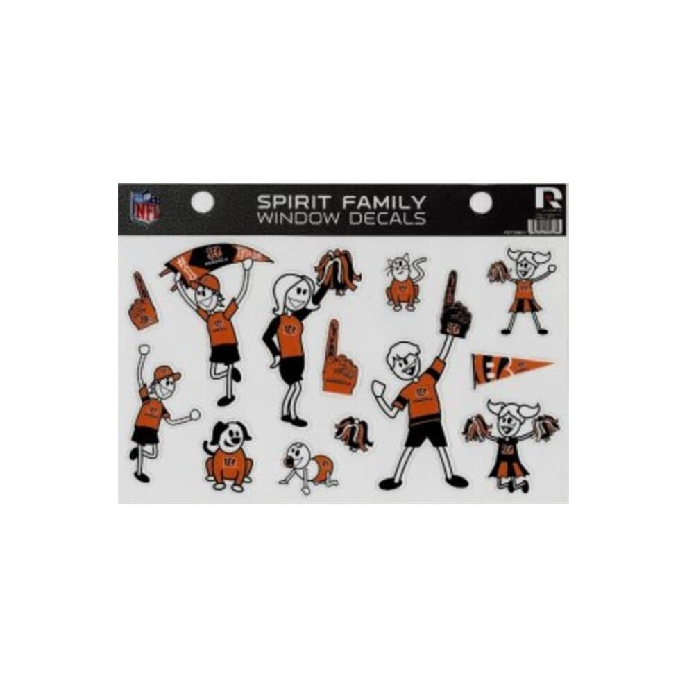 212 Main Fsts3201 8 X 6 In. Cincinnati Bengals Family Spirit Decal Set 094746759674