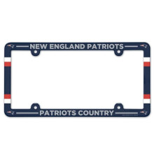212 Main WC91368018 England Patriots Full Color Plastic License Plate Frame