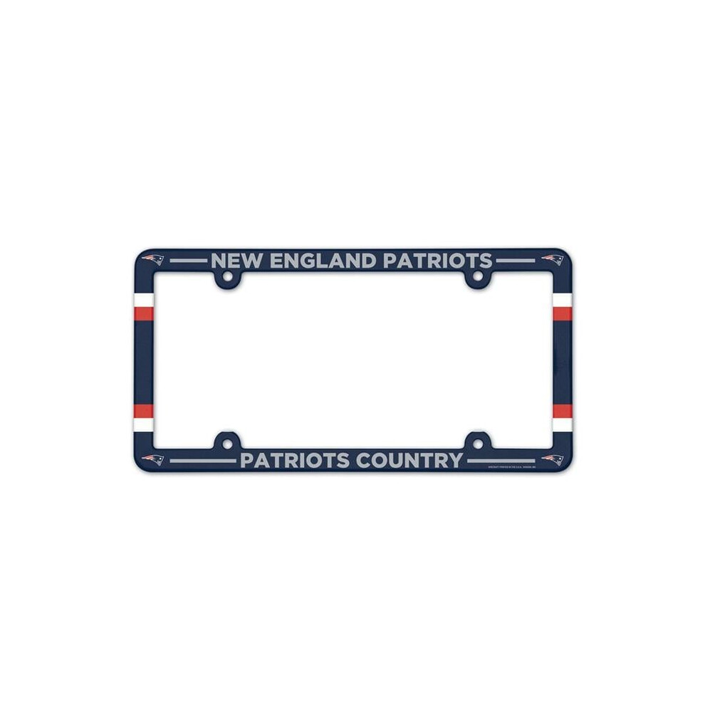 212 Main Wc91368018 England Patriots Full Color Plastic License Plate Frame 032085913685