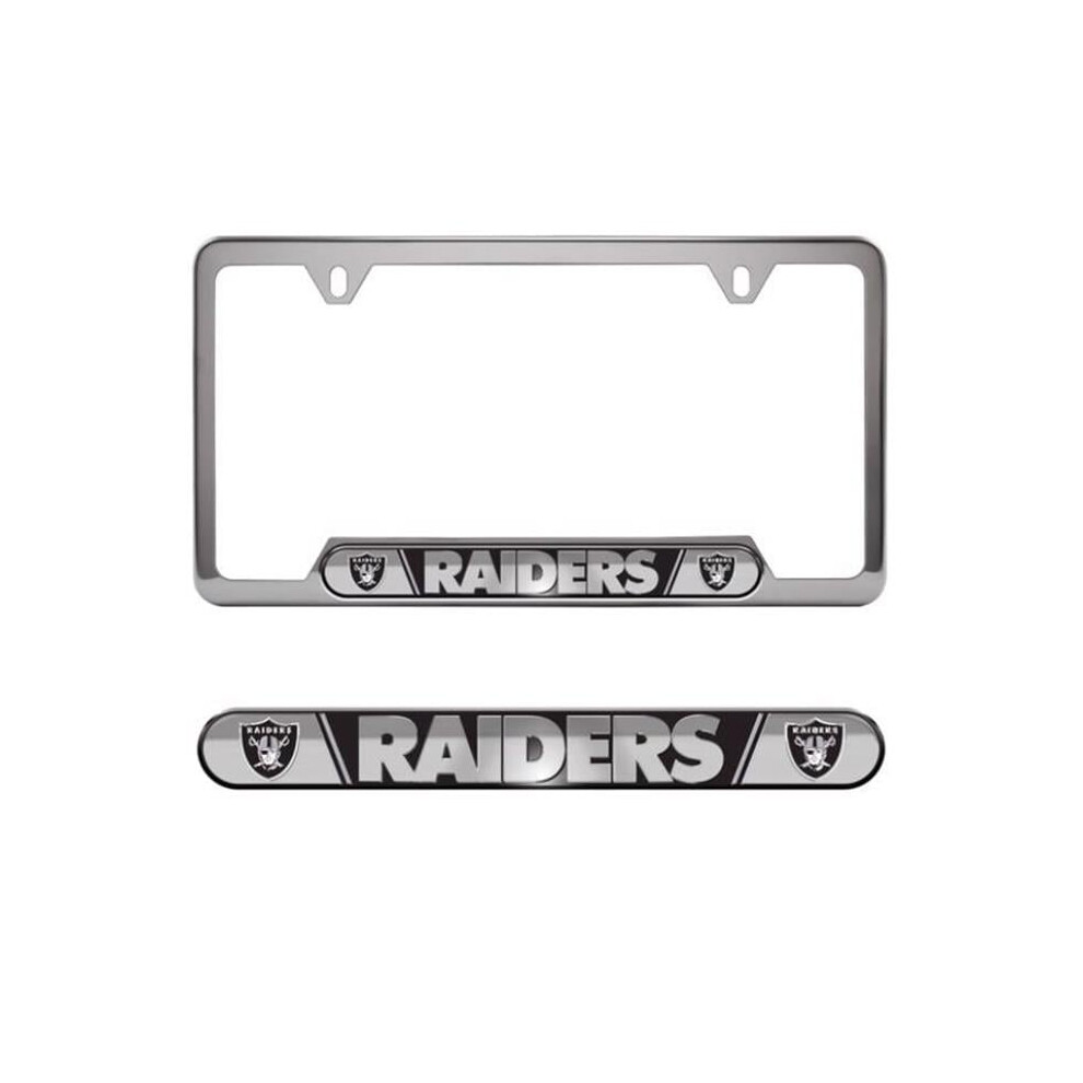 212 Main Sls61962 Las Vegas Raiders Premium Stainless License Plate Frame 681620019377
