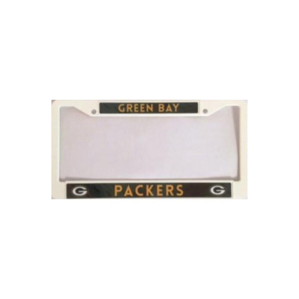 212 Main F3311 Bay Packers Plastic License Plate Frame Green/Ivory/White 767345305527
