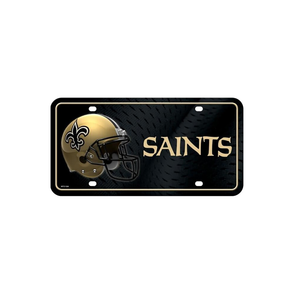 212 Main Mtg1304 6 X 12 In. Orleans Saints Metal License Plate 767345551375