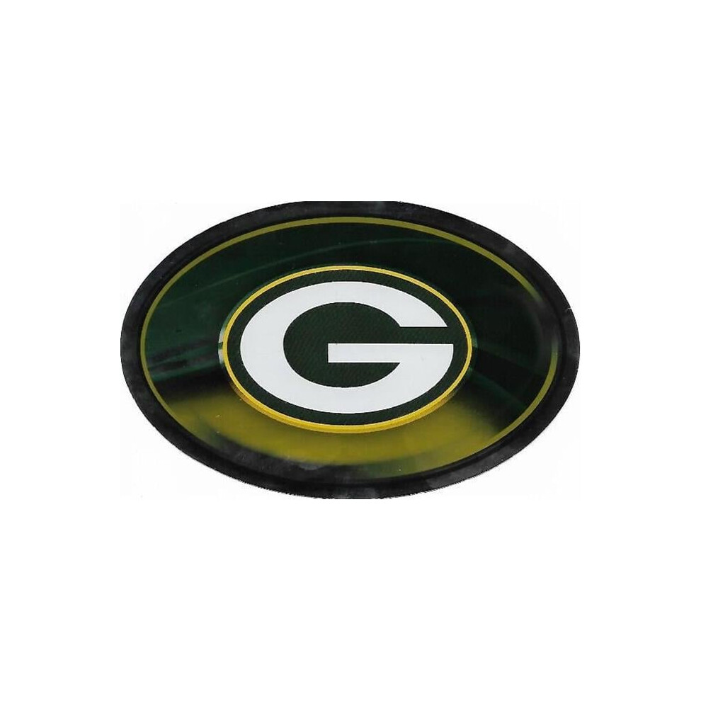 212 Main Ovm3301 6 X 4 In. Bay Packers Chrome Die Cut Oval Decal Green 767345582898