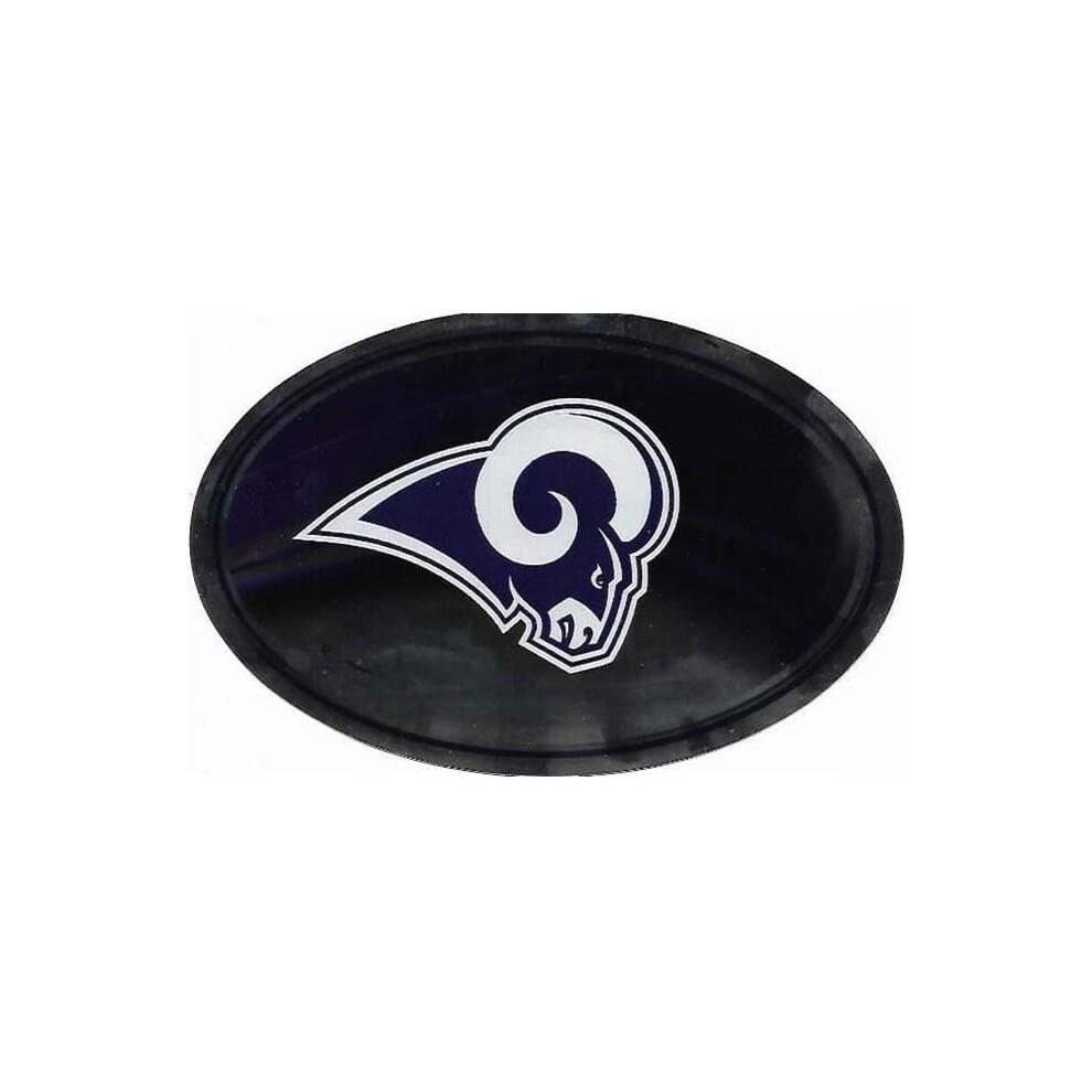 212 Main Ovm3001 6 X 4 In. Los Angeles Rams Chrome Die Cut Oval Decal 767345582867