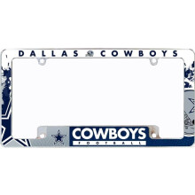 Rico Industries NFL Dallas Cowboys 12" x 6" Chrome Auto Kentekenplaatlijst