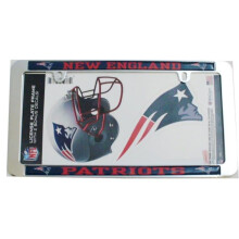212 Main WC34390 6 x 12 in. England Patriots Thin Rim Value Chrome Frame with Bonus Decals
