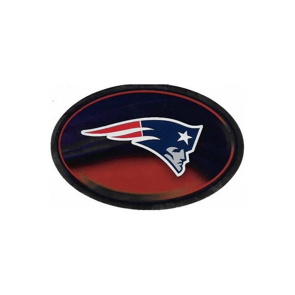 212 Main Ovm1501 6 X 4 In. England Patriots Chrome Die Cut Oval Decal 767345582720
