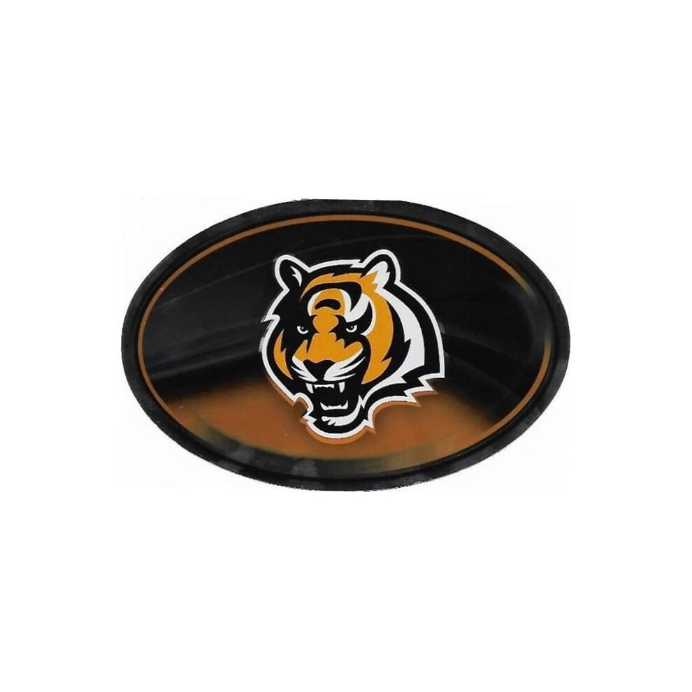 212 Main Ovm3201 6 X 4 In. Cincinnati Bengals Chrome Die Cut Oval Decal 767345582881