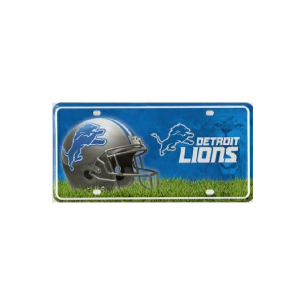 212 Main Mtg2402 6 X 12 In. Detroit Lions Metal License Plate 767345349392