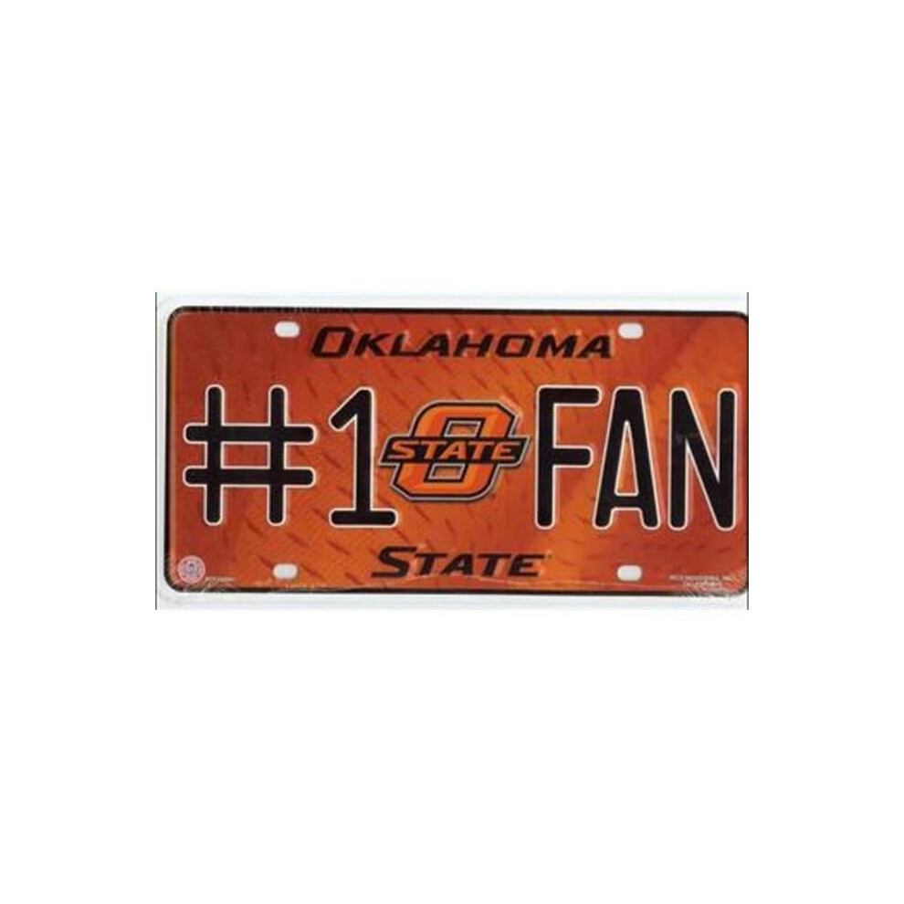 212 Main Mtf230001p 6 X 12 In. Oklahoma State No.1 Fan License Plate 094746300883